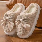 Luxury Fluffy Home Slipper - Light-Gray
