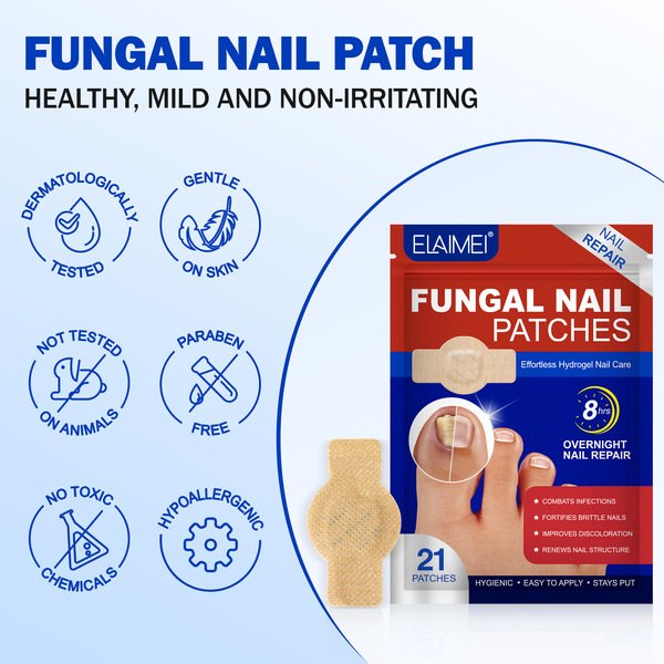 Foot Nail Antibacterial Patch for Foot Care | Breathable Long-lasting Effect | Eliminates Bacterial Infection & Restores Healthy Nails - Image 6
